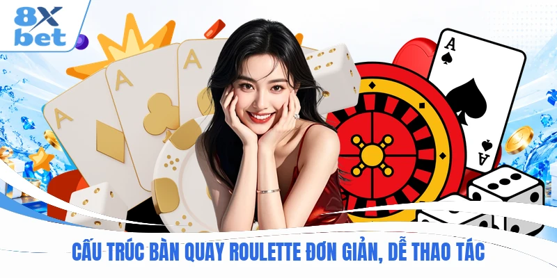 Cấu trúc bàn quay Roulette đơn giản, dễ thao tác