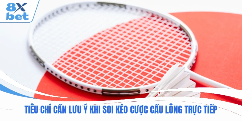 Tiêu chí cần lưu ý khi soi kèo cược cầu lông trực tiếp